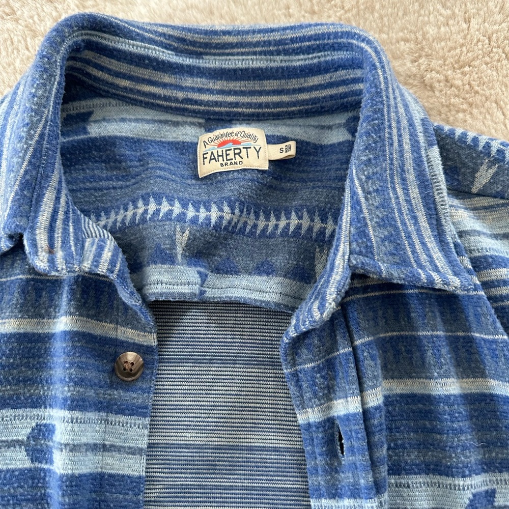 Faherty Aztec Pattern Button Down